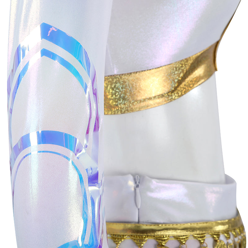 Kpop Demon Hunters Zoey Cosplay Costume Golden White Performance Dance Halloween Suit