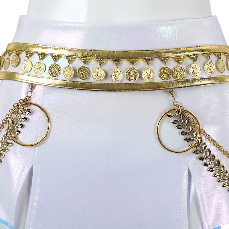 Kpop Demon Hunters Zoey Cosplay Costume Golden White Performance Dance Halloween Suit