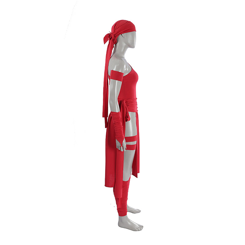 Elektra Natchios Cosplay Costume Daredevil Comics Red Ninja Halloween Outfit ACcosplay