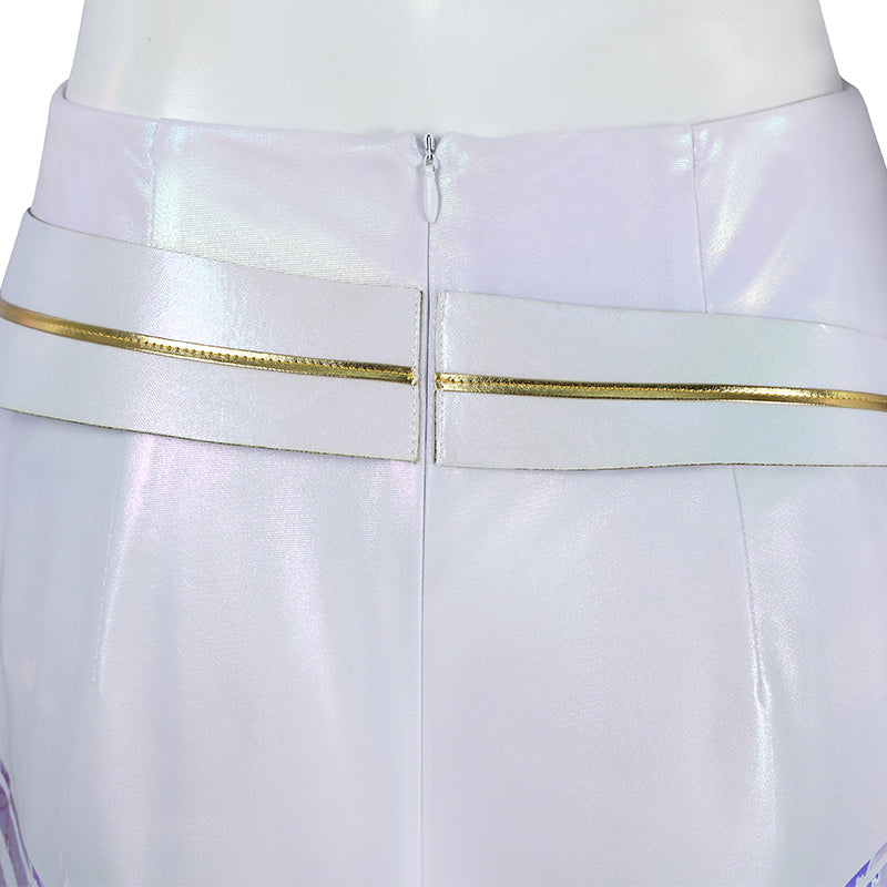 Deluxe Kpop Demon Hunters Mira Cosplay Costume Golden White Dance Suit ACcosplay