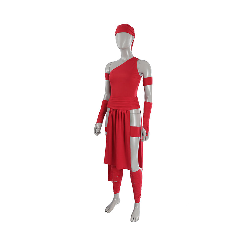 Elektra Natchios Cosplay Costume Daredevil Comics Red Ninja Halloween Outfit ACcosplay