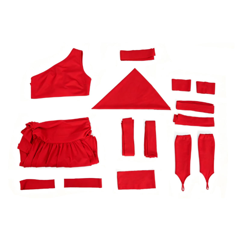 Elektra Natchios Cosplay Costume Daredevil Comics Red Ninja Halloween Outfit ACcosplay
