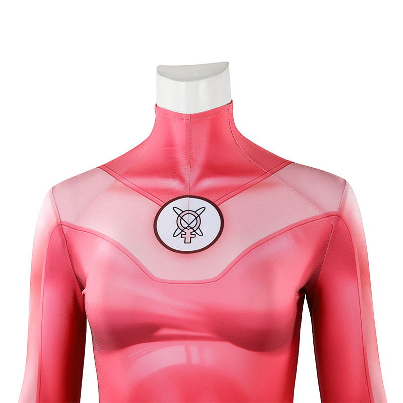 Invincible Season 4 Atom Eve Cosplay Costume Halloween Pink Jumpsuit ACcosplay