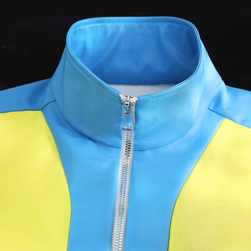Dispatch Waterboy Cosplay Costume Yellow Leather Halloween Suit ACcosplay