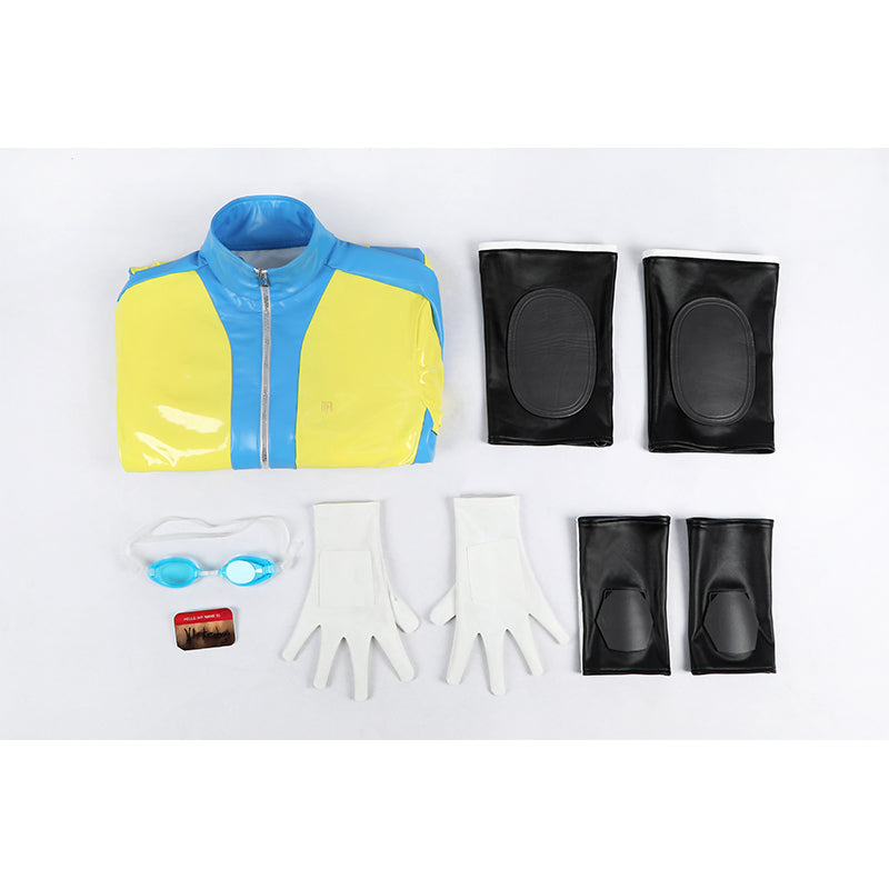 Dispatch Waterboy Cosplay Costume Yellow Leather Halloween Suit ACcosplay