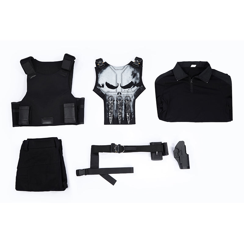 The Punisher Cosplay Costume Spiderman Brand New Day Halloween Outfit ACcosplay