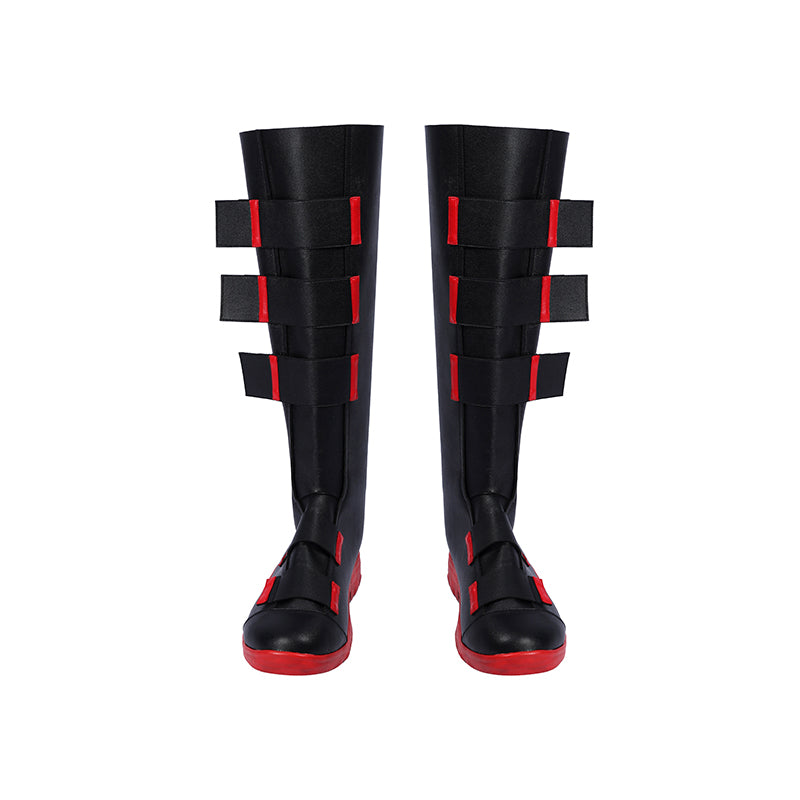 Red Hood Jason Todd Rebirth Cosplay Costume Red Leather Halloween Suit ACcosplay