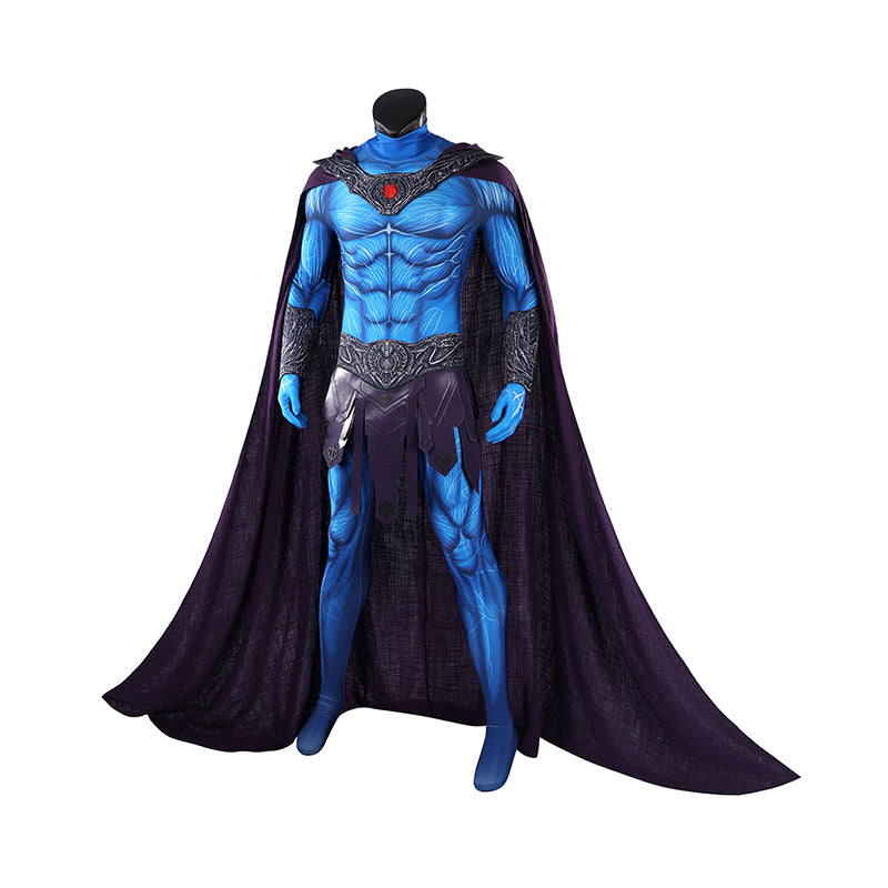 Masters of the Universe Skeletor Cosplay Costume Blue Jumpsuit With Cape ACcosplay