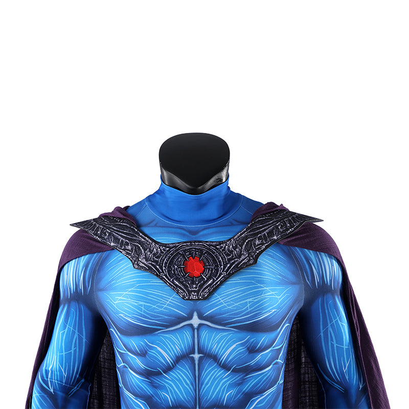 Masters of the Universe Skeletor Cosplay Costume Blue Jumpsuit With Cape ACcosplay