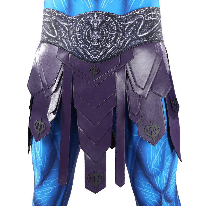Masters of the Universe Skeletor Cosplay Costume Blue Jumpsuit With Cape ACcosplay