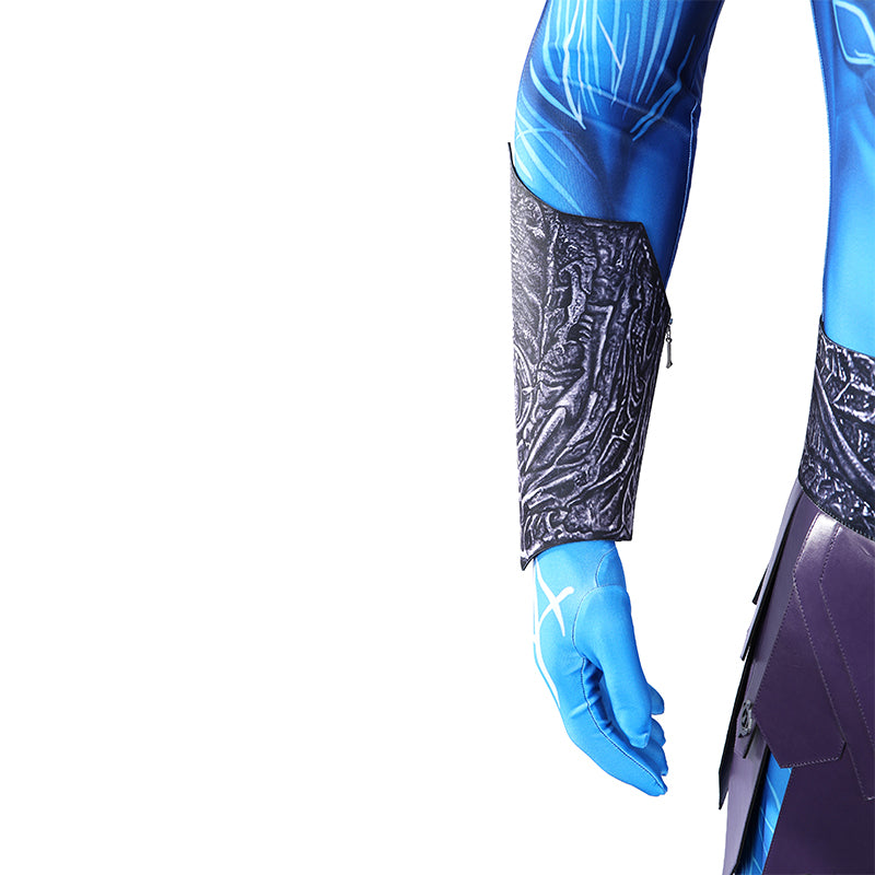 Masters of the Universe Skeletor Cosplay Costume Blue Jumpsuit With Cape ACcosplay