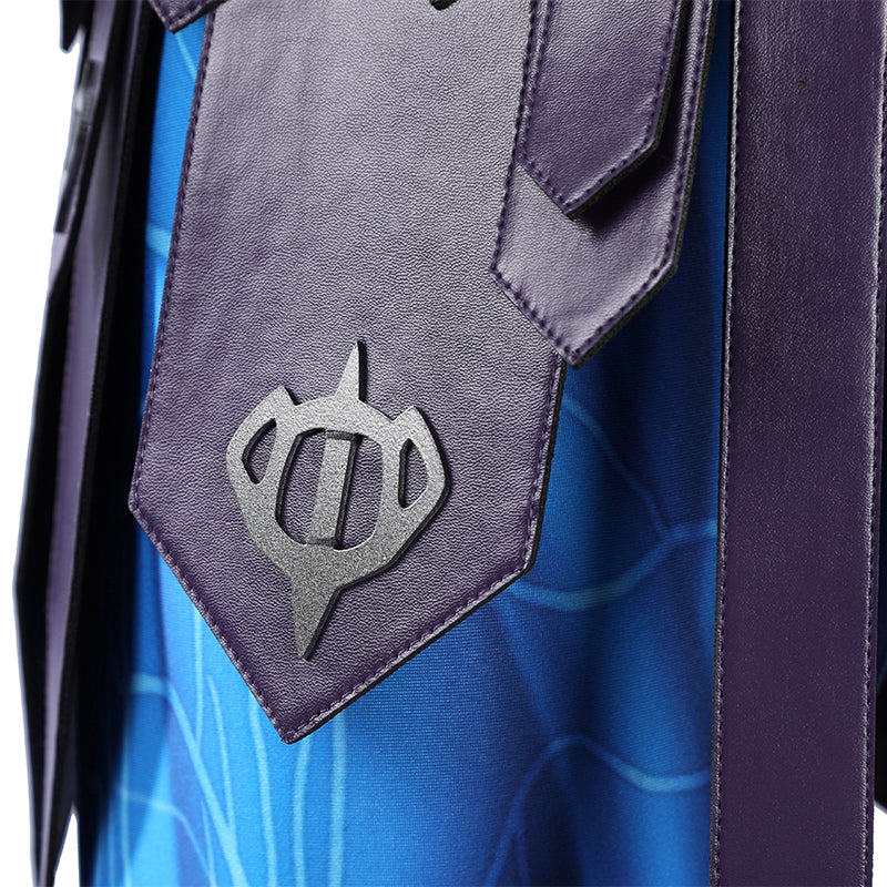 Masters of the Universe Skeletor Cosplay Costume Blue Jumpsuit With Cape ACcosplay