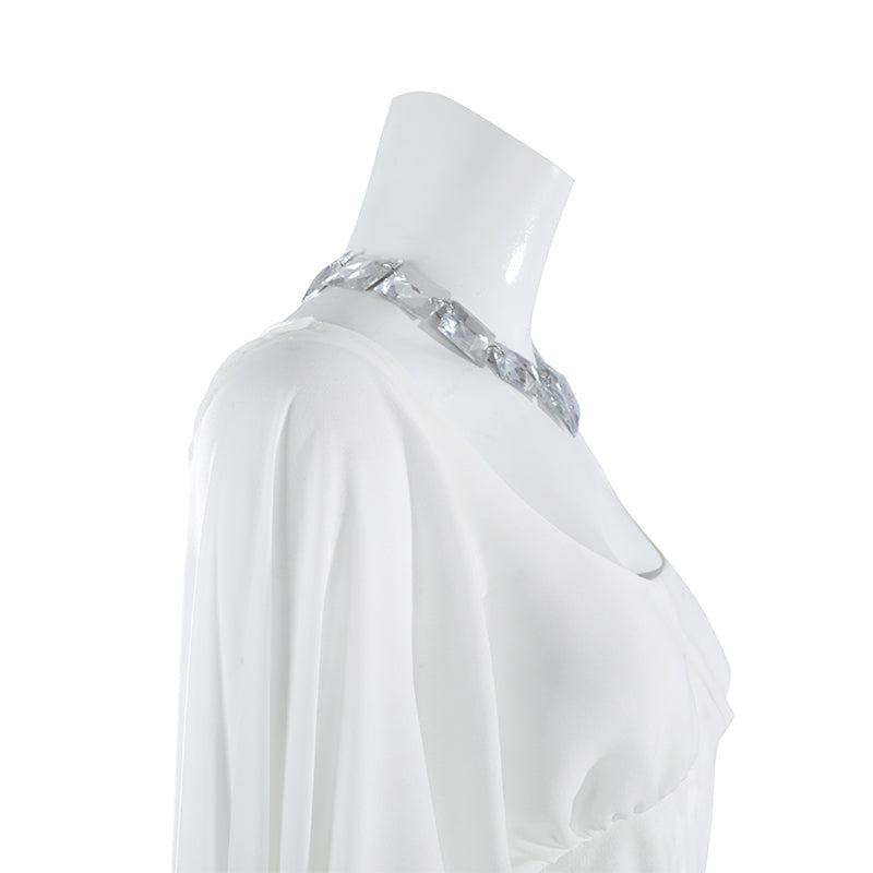 Leia Cosplay Star Wars A New Hope Leia Cosplay Costume White  Dress ACcosplay