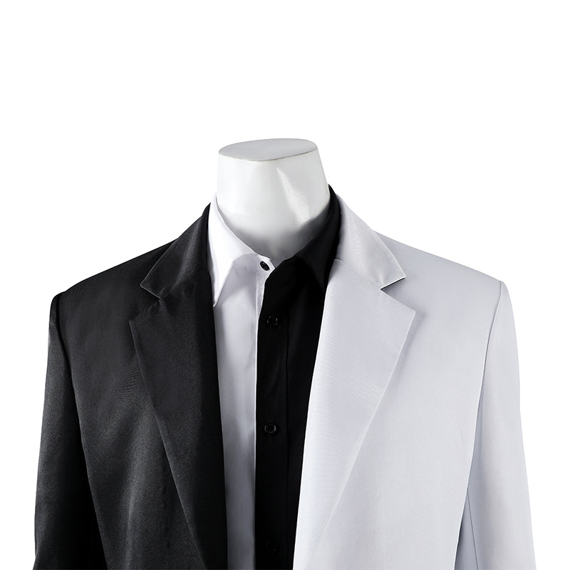 Absolute Two Face White and Black Cosplay Costume Men's Halloween Suit ACcosplay
