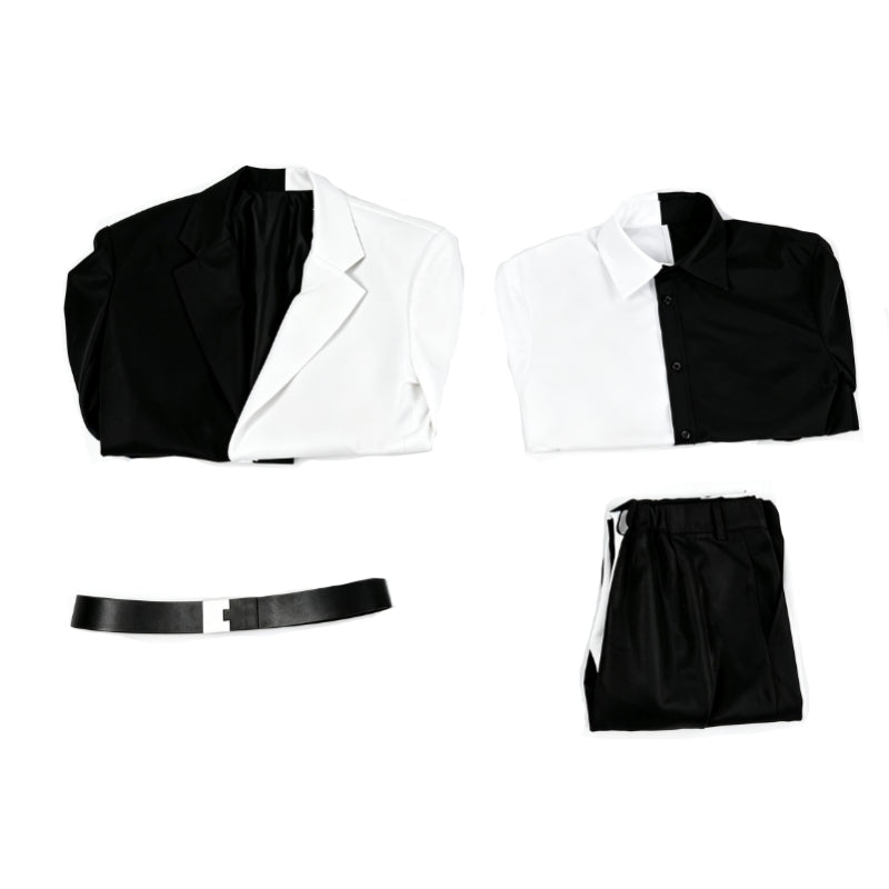 Absolute Two Face White and Black Cosplay Costume Men's Halloween Suit ACcosplay