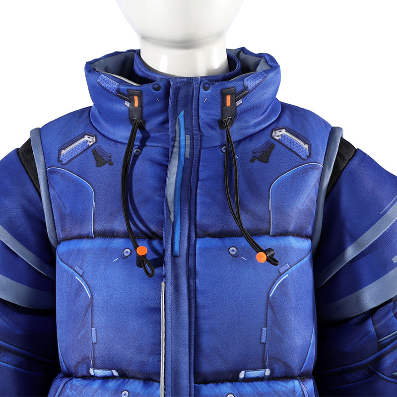 Kids Diana Cosplay Pragmata Diana Cosplay Costume Blue Cotton Jacket Suit ACcosplay