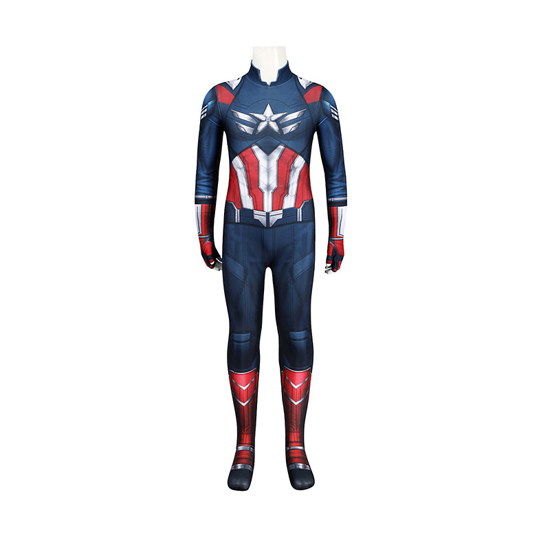 Kids Captain America Brave New World Sam Wilson Cosplay Costume Halloween Suit ACcosplay
