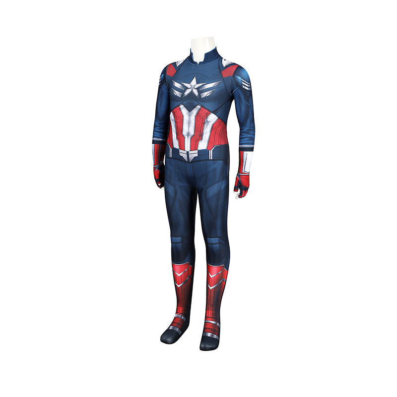 Kids Captain America Brave New World Sam Wilson Cosplay Costume Halloween Suit ACcosplay
