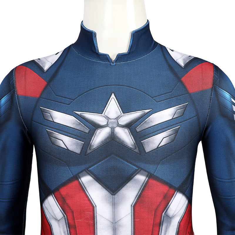 Kids Captain America Brave New World Sam Wilson Cosplay Costume Halloween Suit ACcosplay