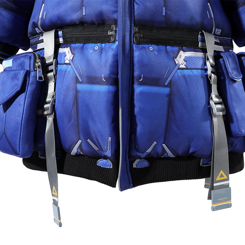 Kids Diana Cosplay Pragmata Diana Cosplay Costume Blue Cotton Jacket Suit ACcosplay