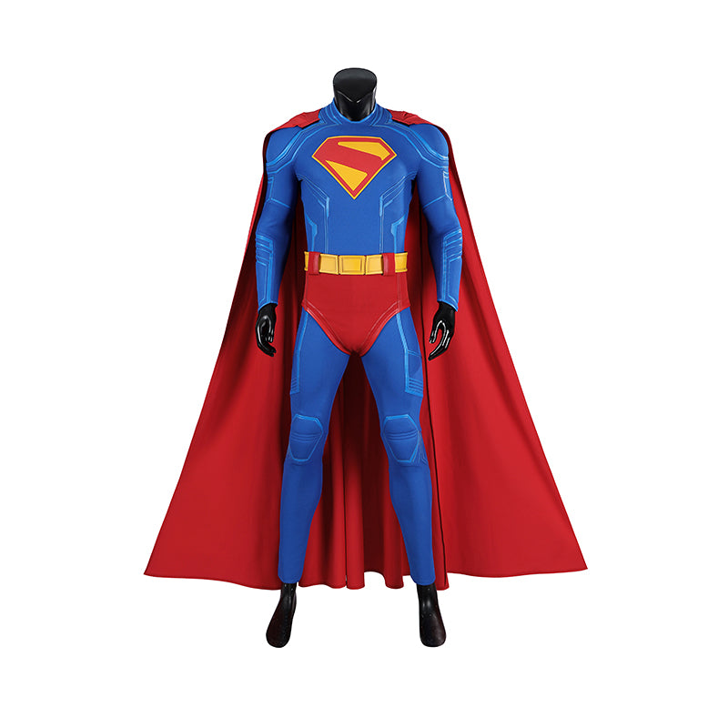 Superman Legacy Clark Kent Halloween Cosplay Costume Jumpsuit With Cape Shoes ACcosplay