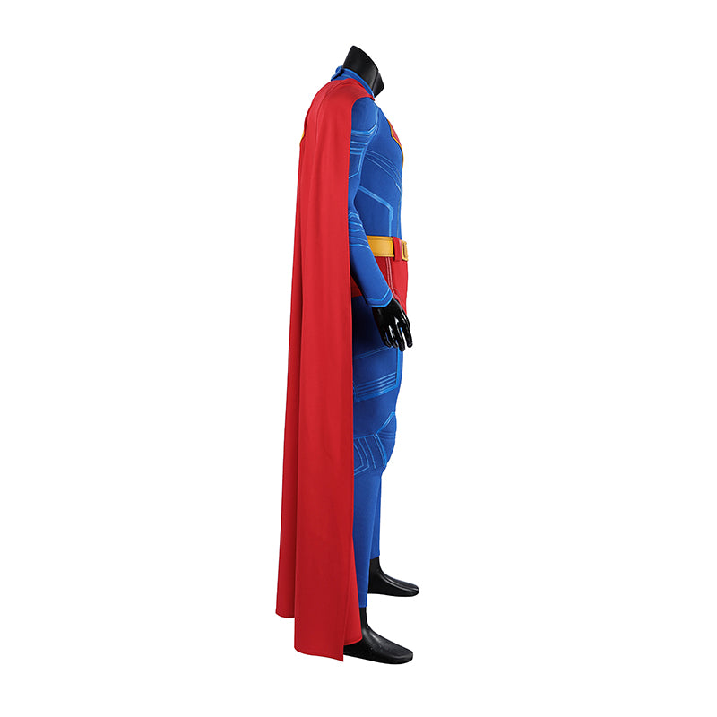 Superman Legacy Clark Kent Halloween Cosplay Costume Jumpsuit With Cape Shoes ACcosplay