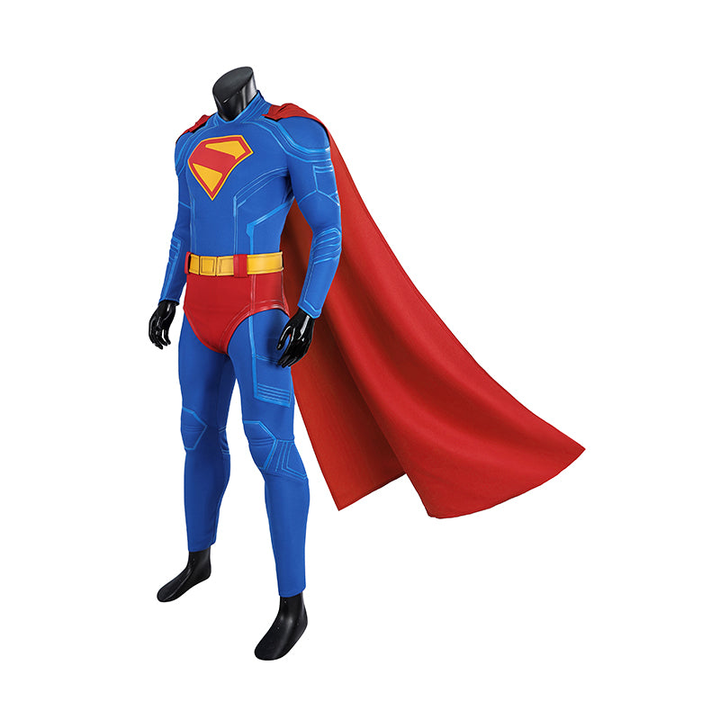 Superman Legacy Clark Kent Halloween Cosplay Costume Jumpsuit With Cape Shoes ACcosplay