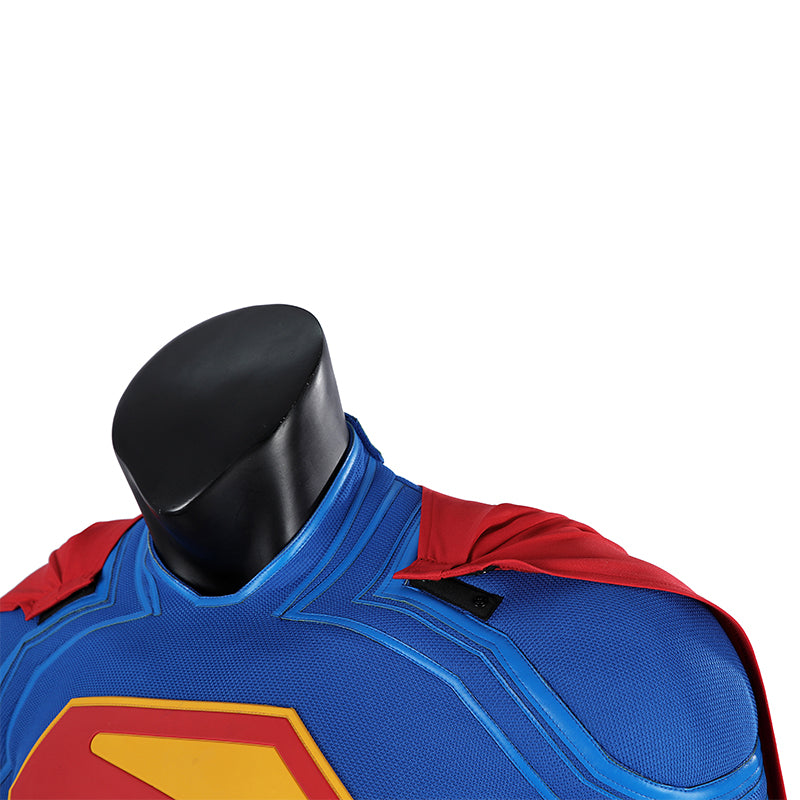 Superman Legacy Clark Kent Halloween Cosplay Costume Jumpsuit With Cape Shoes ACcosplay