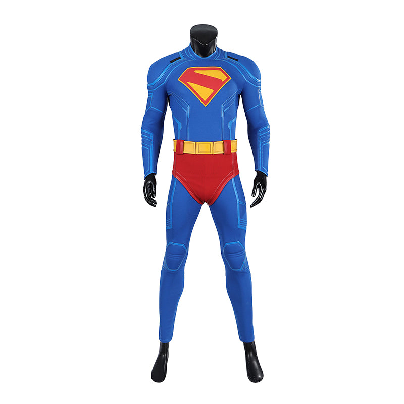 Superman Legacy Clark Kent Halloween Cosplay Costume Jumpsuit With Cape Shoes ACcosplay