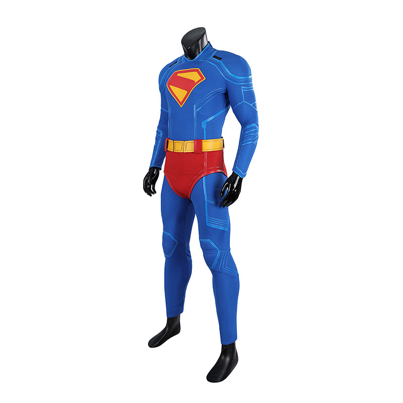 Superman Legacy Clark Kent Halloween Cosplay Costume Jumpsuit With Cape Shoes ACcosplay