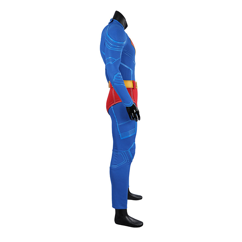 Superman Legacy Clark Kent Halloween Cosplay Costume Jumpsuit With Cape Shoes ACcosplay