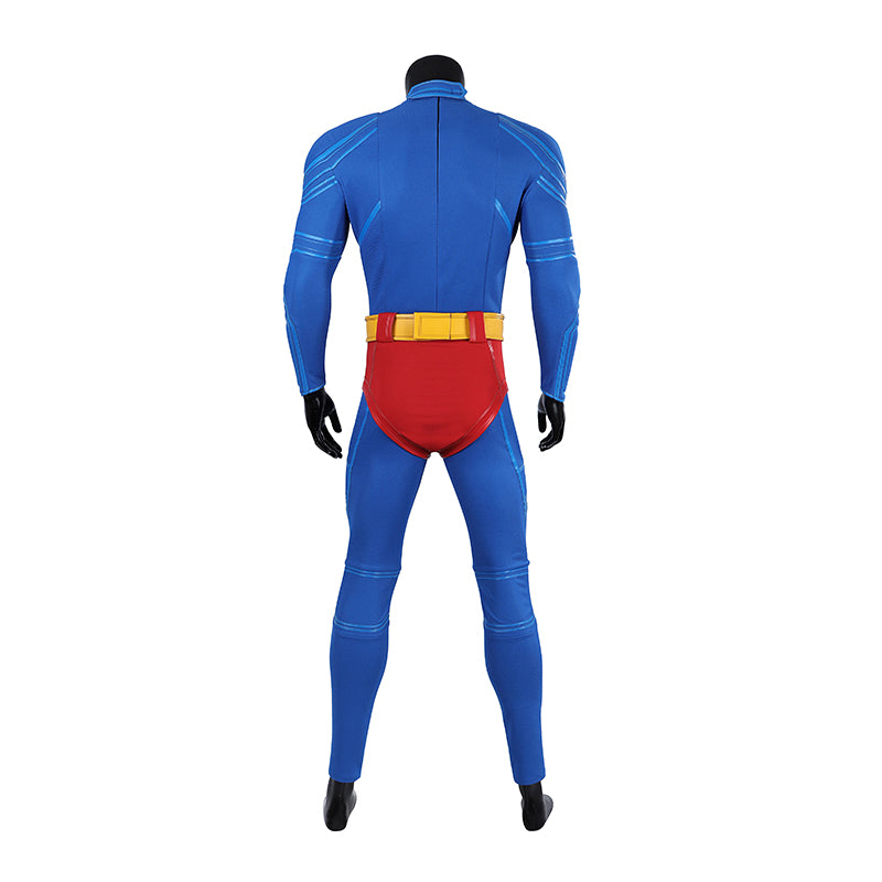 Superman Legacy Clark Kent Halloween Cosplay Costume Jumpsuit With Cape Shoes ACcosplay