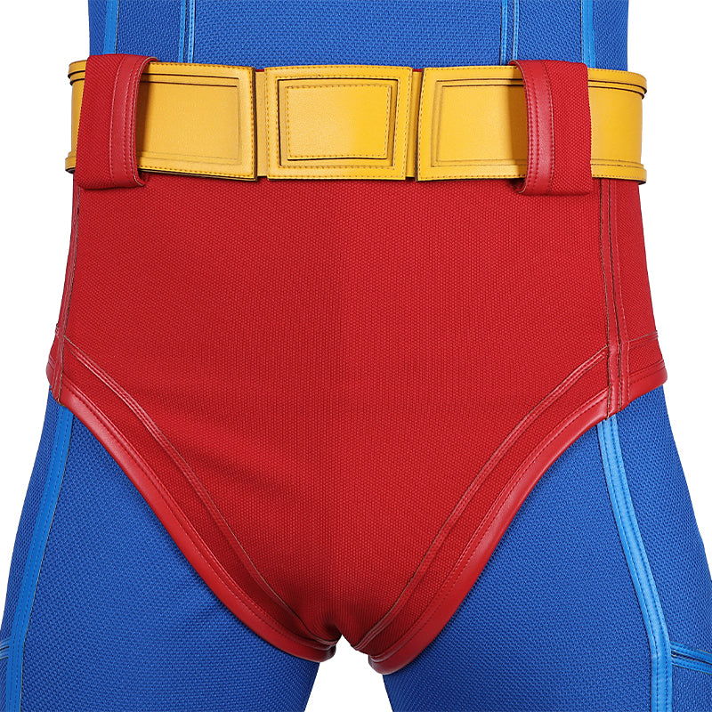 Superman Legacy Clark Kent Halloween Cosplay Costume Jumpsuit With Cape Shoes ACcosplay