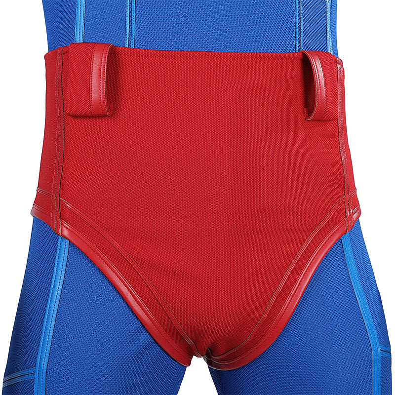 Superman Legacy Clark Kent Halloween Cosplay Costume Jumpsuit With Cape Shoes ACcosplay