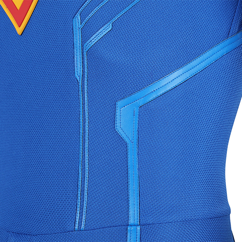 Superman Legacy Clark Kent Halloween Cosplay Costume Jumpsuit With Cape Shoes ACcosplay