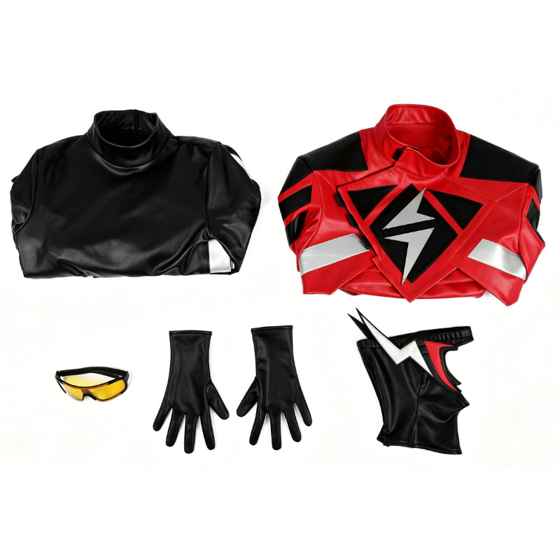 Absolute Flash Wally West Cosplay Costume Red Flash Halloween Suit ACcosplay