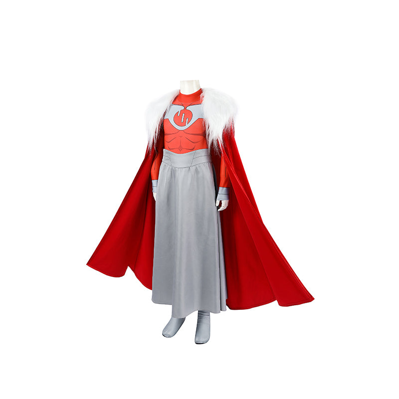 Invincible Season 4 Thragg Cosplay Costume Cape With Fur Collar Kids Outfit ACcosplay