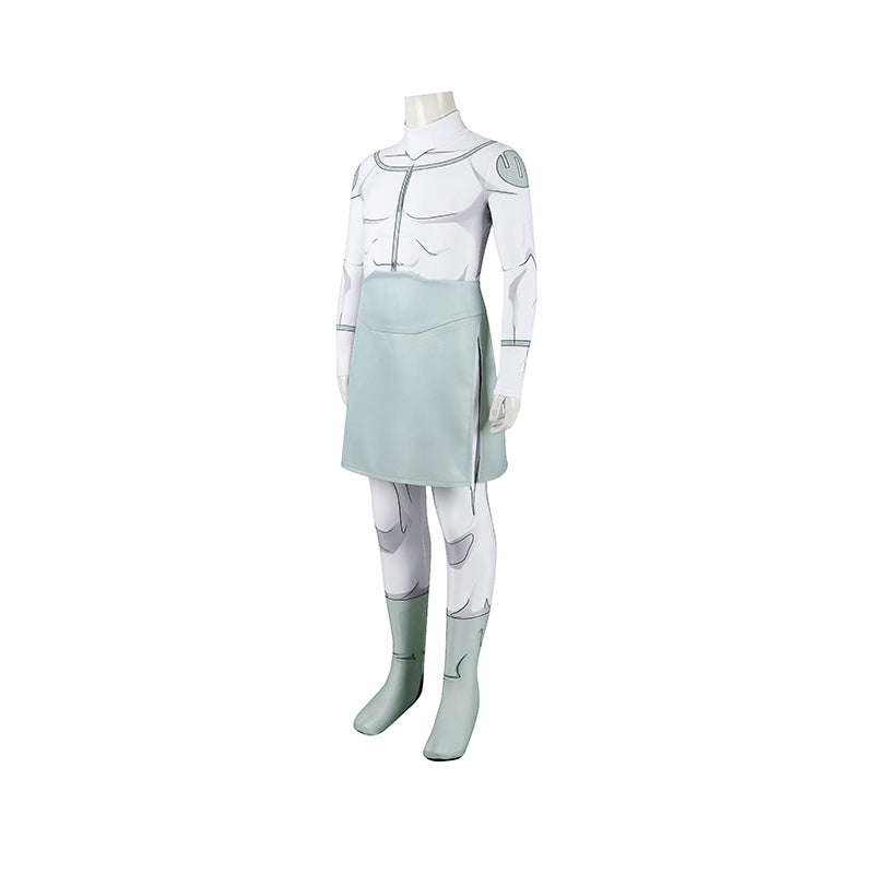 Invincible Mark Grayson Viltrumite Kids Cosplay Costume White Jumpsuit ACcosplay