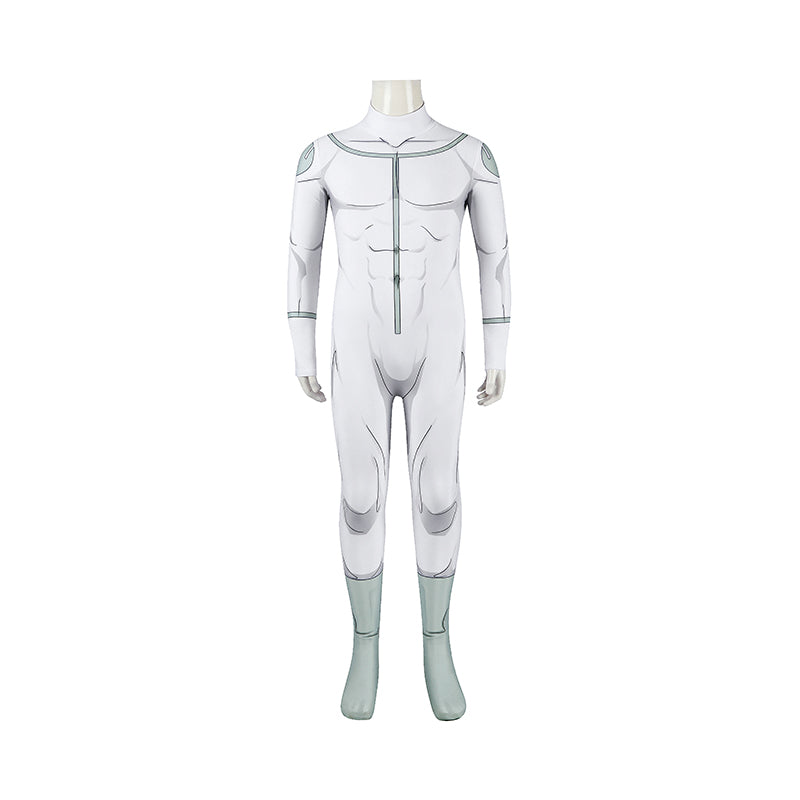 Invincible Mark Grayson Viltrumite Kids Cosplay Costume White Jumpsuit ACcosplay