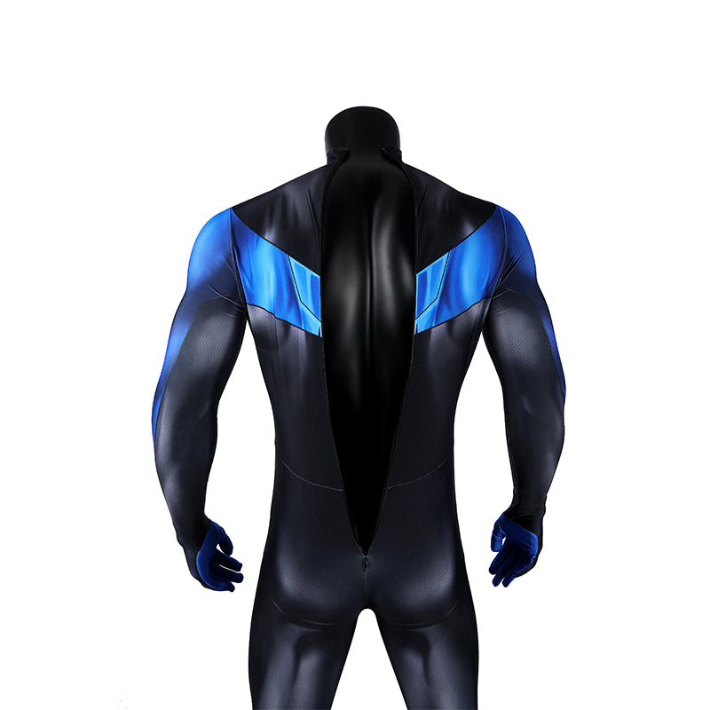 Comic Nightwing Dick Grayson Cosplay Costume Blue Dick Jumpsuit ACcosplay