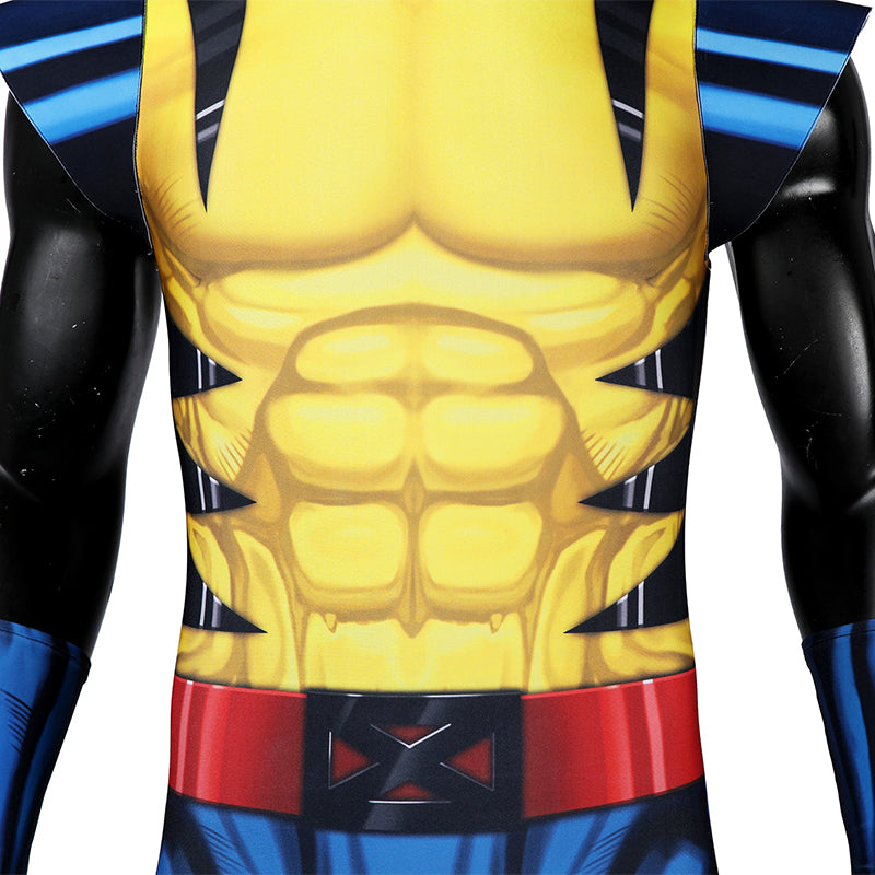X Men 97 Wolverine Cosplay Costume Printed Spandex Halloween Outfit ACcosplay