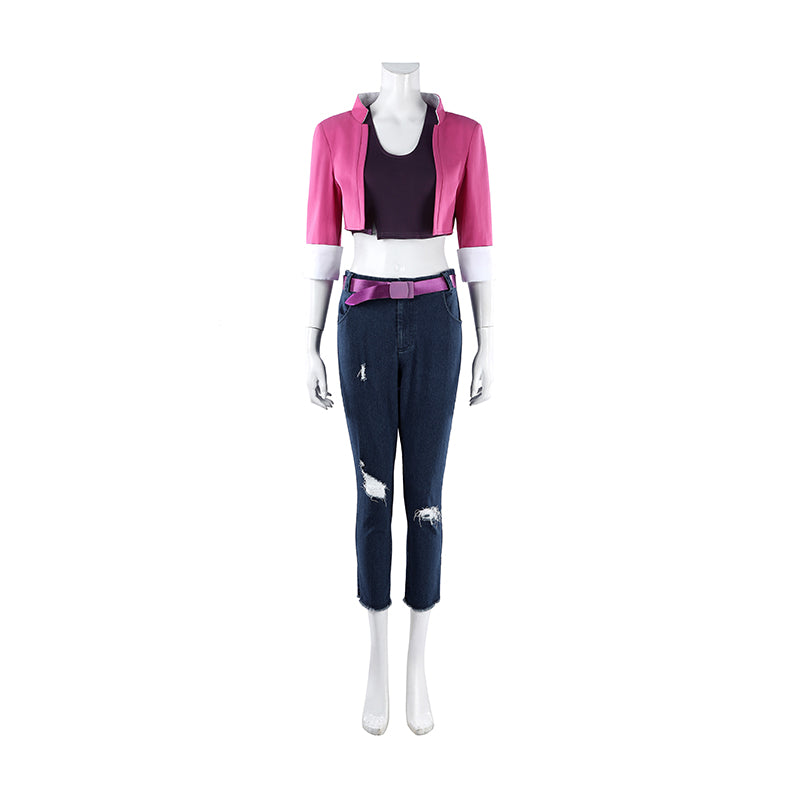 Dispatch Invisigal Cosplay Costume Pink Coat Halloween Outfit ACcosplay