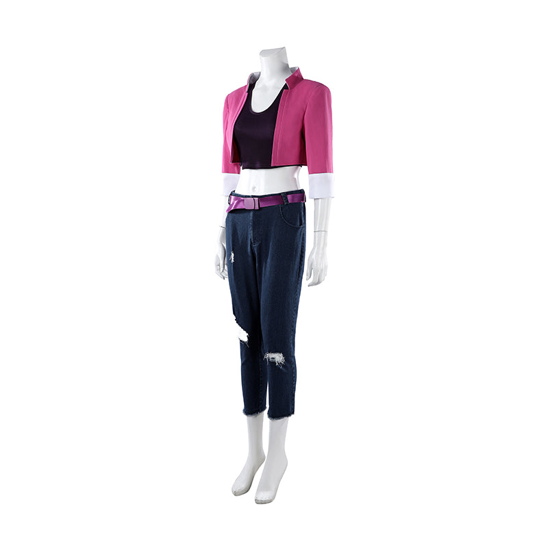 Dispatch Invisigal Cosplay Costume Pink Coat Halloween Outfit ACcosplay