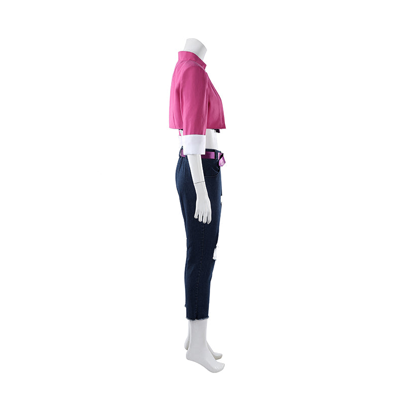 Dispatch Invisigal Cosplay Costume Pink Coat Halloween Outfit ACcosplay
