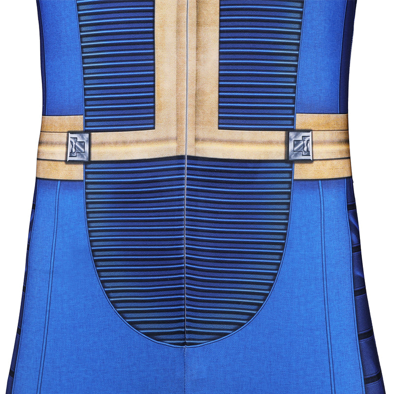 Male Fallout Vault 33 Uniform Cosplay Costume Spandex Halloween Suit