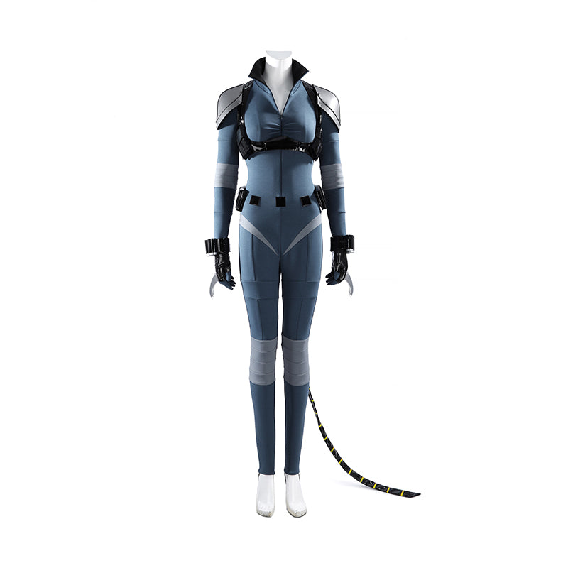 Absolute Selina Kyle Cosplay Costume Selina Kyle Cosplay Blue Suit With Tail ACcosplay