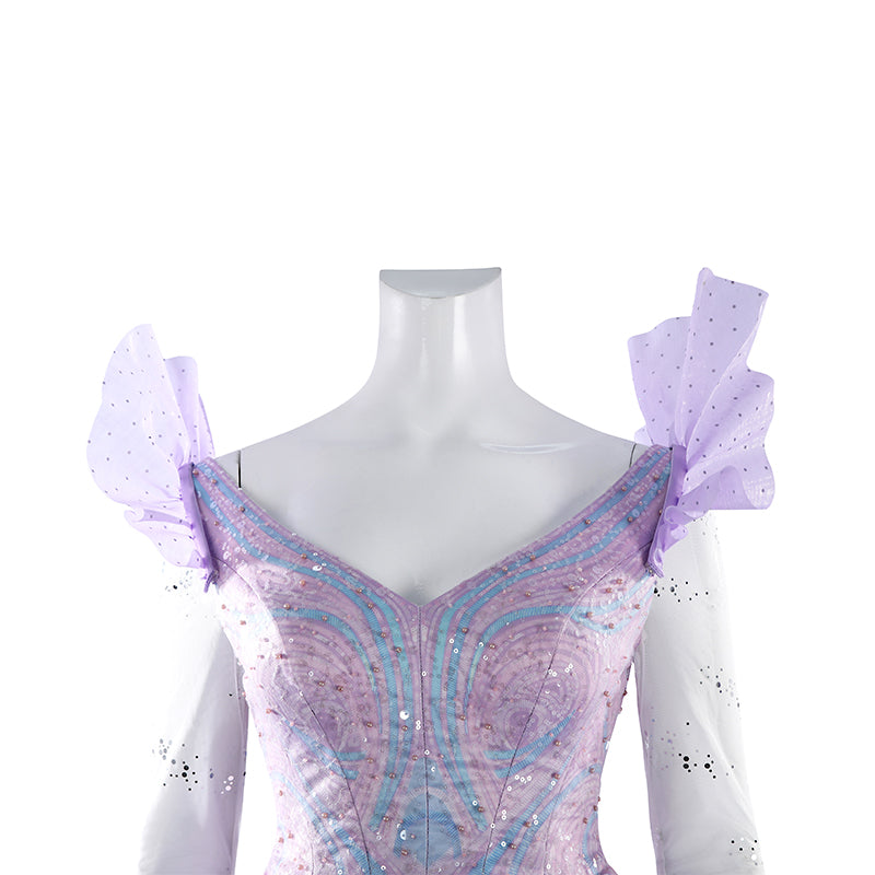 Wicked Witch 2 Glinda Cosplay Costume Purple Dress Halloween Costume Outfit ACcosplay