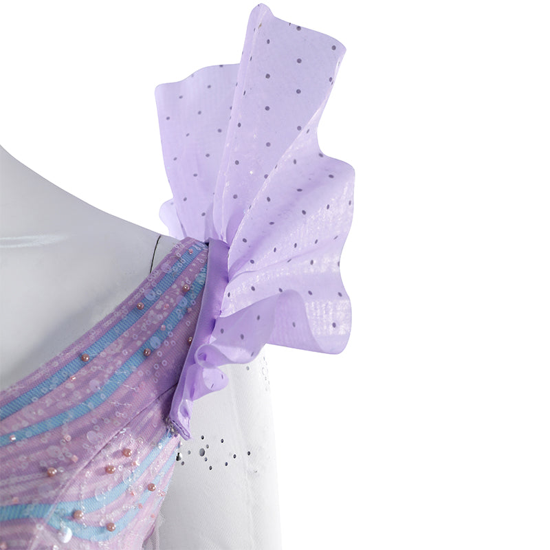 Wicked Witch 2 Glinda Cosplay Costume Purple Dress Halloween Costume Outfit ACcosplay