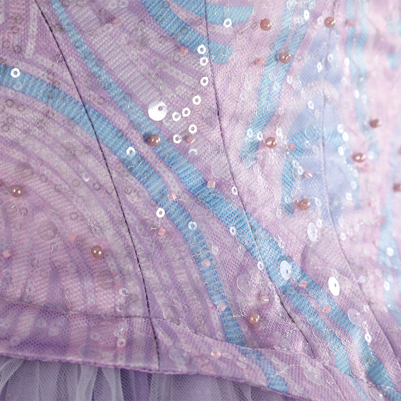 Wicked Witch 2 Glinda Cosplay Costume Purple Dress Halloween Costume Outfit ACcosplay