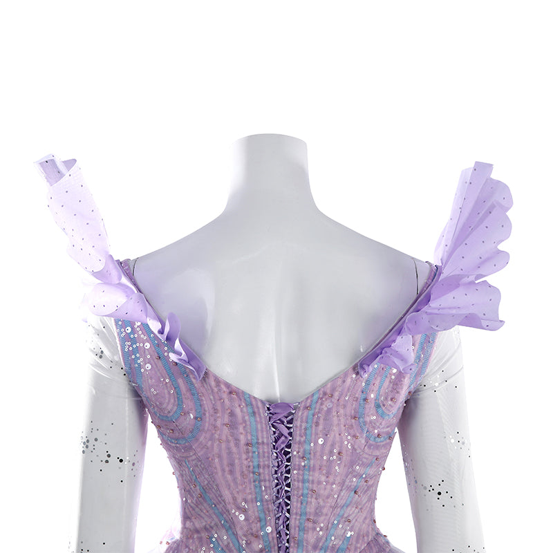 Wicked Witch 2 Glinda Cosplay Costume Purple Dress Halloween Costume Outfit ACcosplay